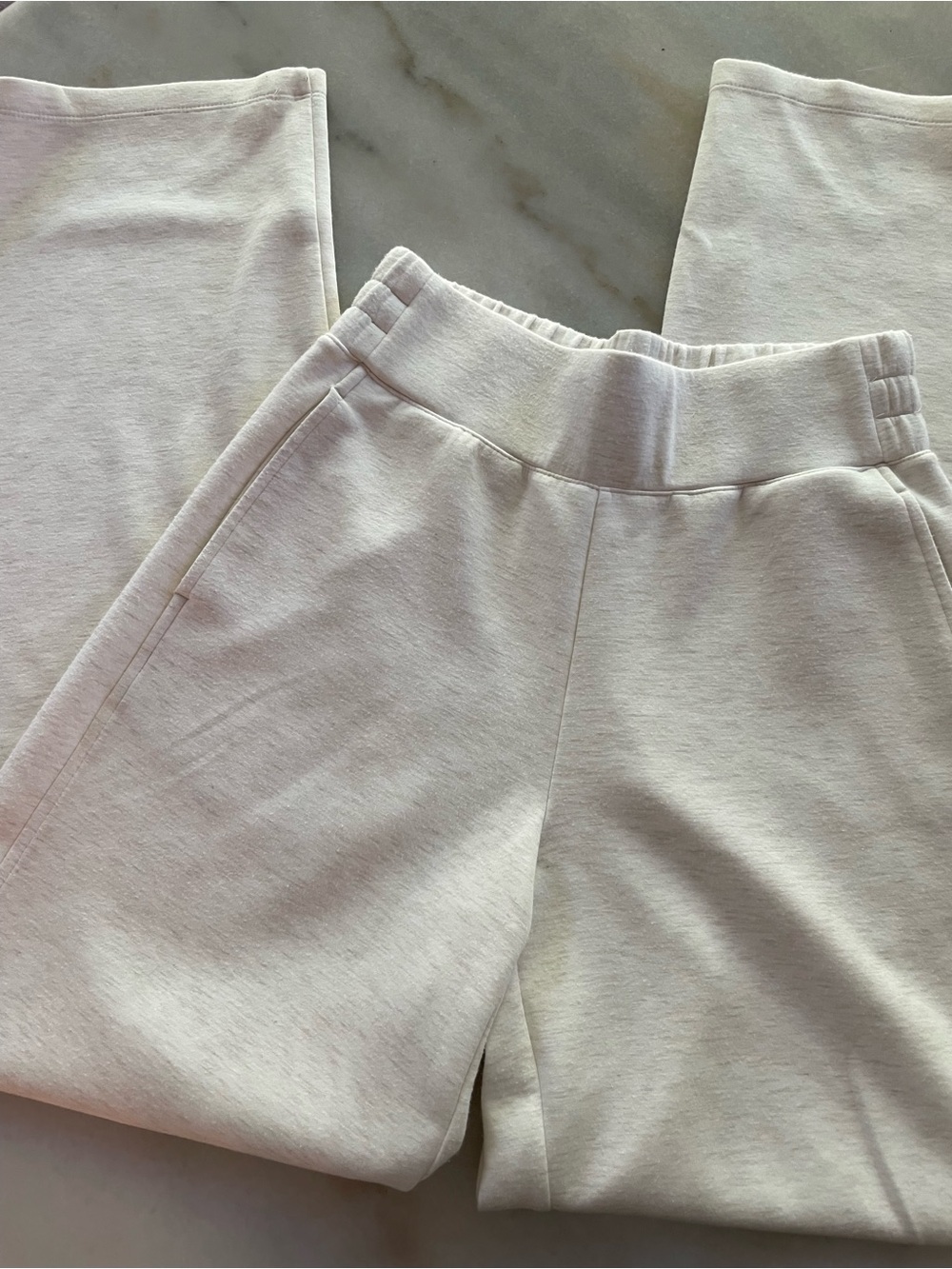 Zella Cream Wide-Leg Pull-On Joggers size XS